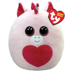 Ty Squishy Beanies - Pink Unicorn 35cm Soft Toy