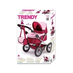 Bayer Trendy Dolls Pram Pink/red
