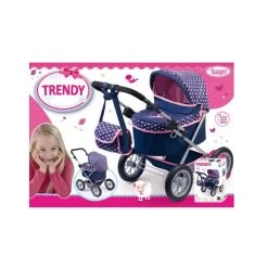 Bayer Trendy Dolls Pram Blue Pink