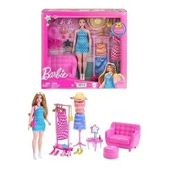 Barbie Doll Playset And Closet Accessory