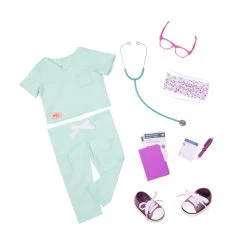 Our Generation Og Deluxe Doctor In Scrubs Outfit