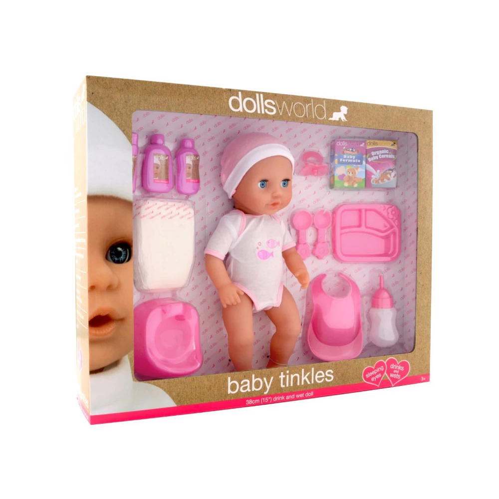 Dolls World 38cm Drink And Wet Doll